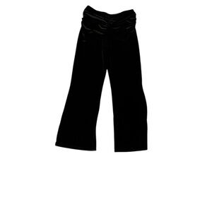 Michael Costello x REVOLVE Black Velvet Ruched Flared Pants Size M